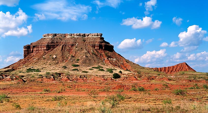 A bluff in the Glass Mountains in Oklahoma.
