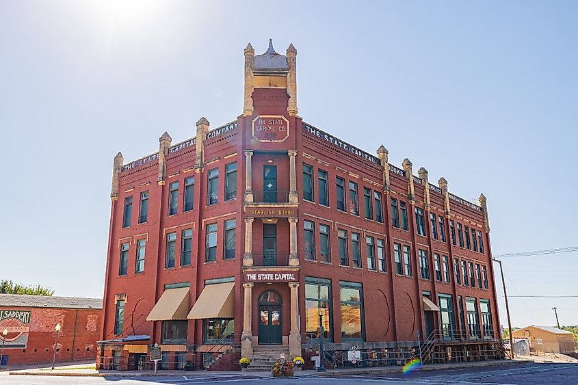 Sunny view of the State Capitol Publishing Museum in old town of Guthrie. Editorial credit: Kit Leong / Shutterstock.com