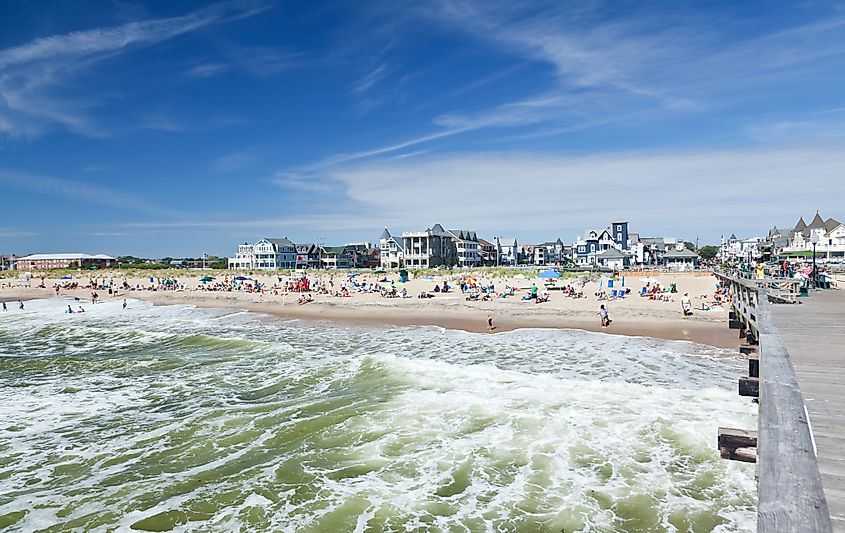 The beach in Ocean Grove, New Jersey.