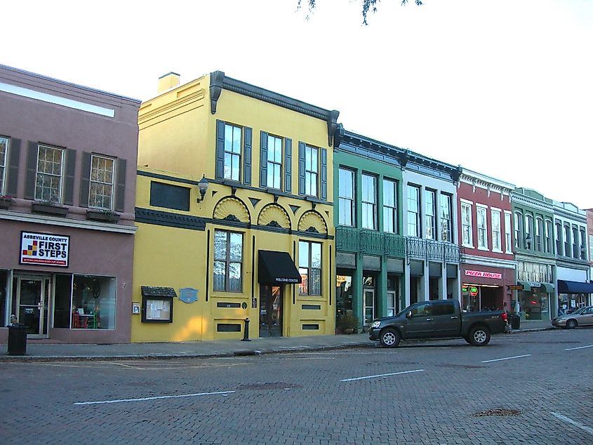 Downtown Abbeville, South Carolina.