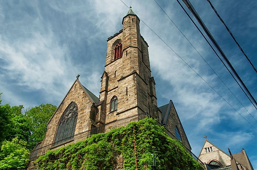 St. Mark's and St. John's Episcopal Church in Jim Thorpe, Pennsylvania.