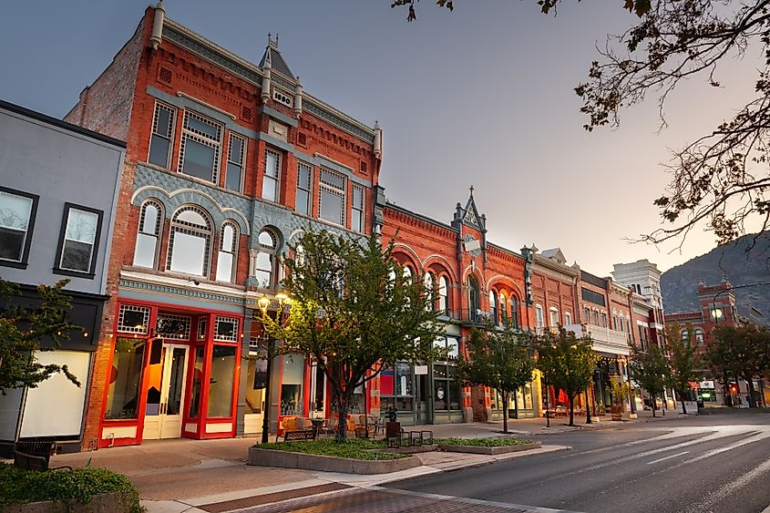 The downtown area of Provo, Utah. 