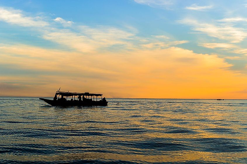 Sunrise over Lake Tonle Sap