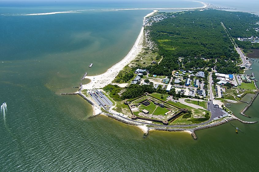 Dauphin Island, Alabama, on a sunny day in June.