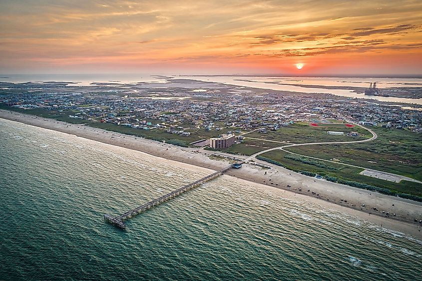 Port Aransas, Texas, Sunset.