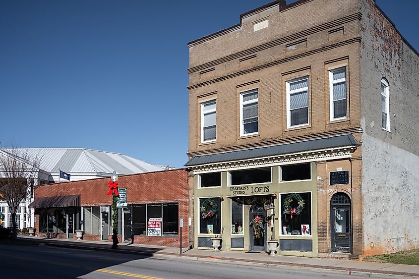 Chastain's Studio Lofts, nestled in a historic brick building in downtown Lancaster, South Carolina.