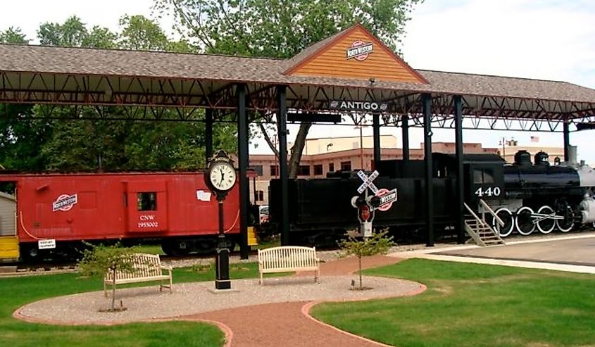 The Northwestern Railroad Park in Antigo