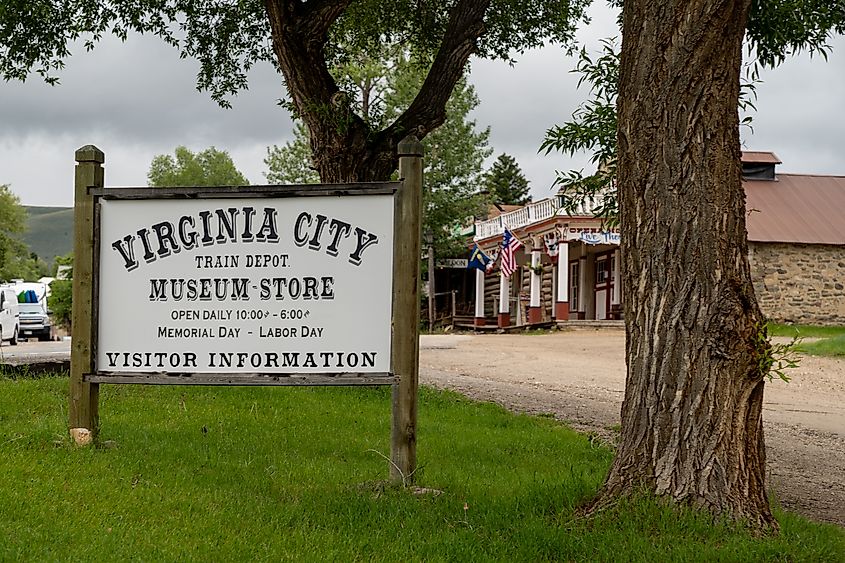 The Train Depot Museum Store in Virginia City, Montana.