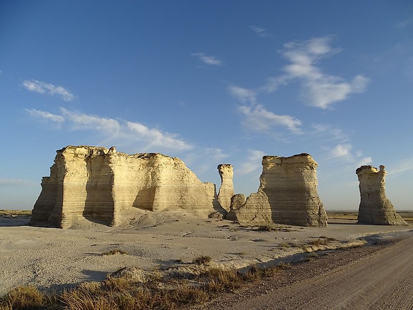 Monument Rocks near Oakley, Kansas.