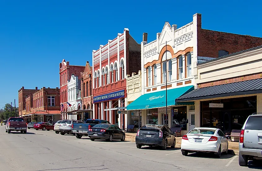 The Main Street of Lockhart, Texas.