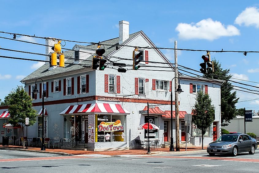 Dog Town Restaurant in the corner of Main St, and Broad St. in Middletown, Delaware