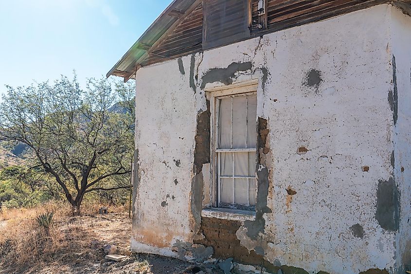 Old house at Ruby Ghost Town in the mountains of southern Arizona