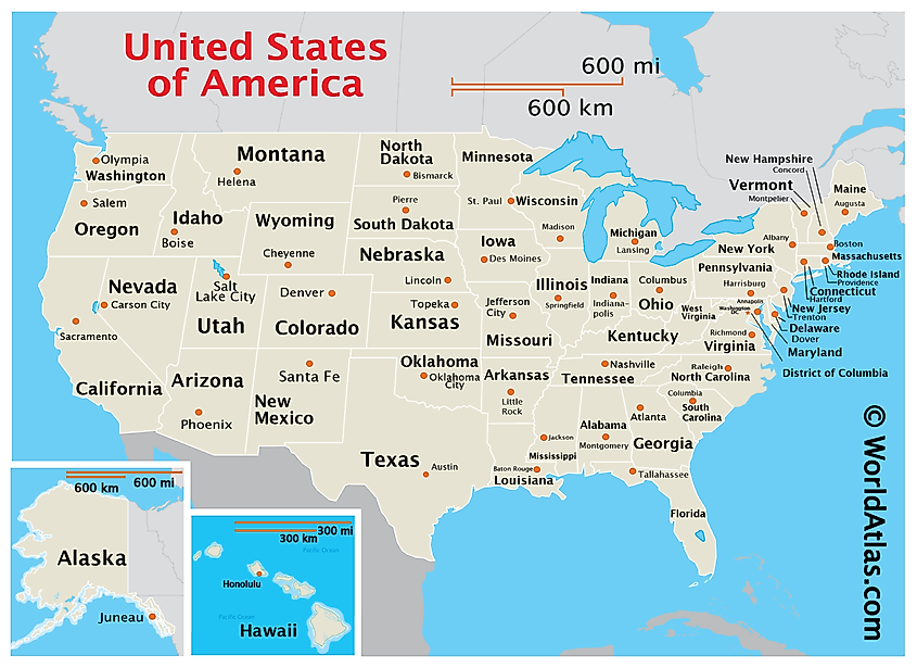 Map Of The United States With Capital Cities - Spring 2024 Trends
