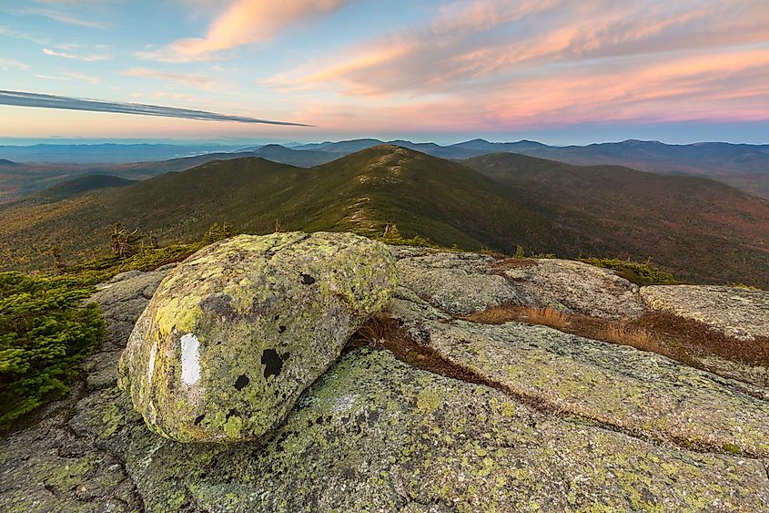 Sunset on the Appalachian Trail on Saddleback Mountain