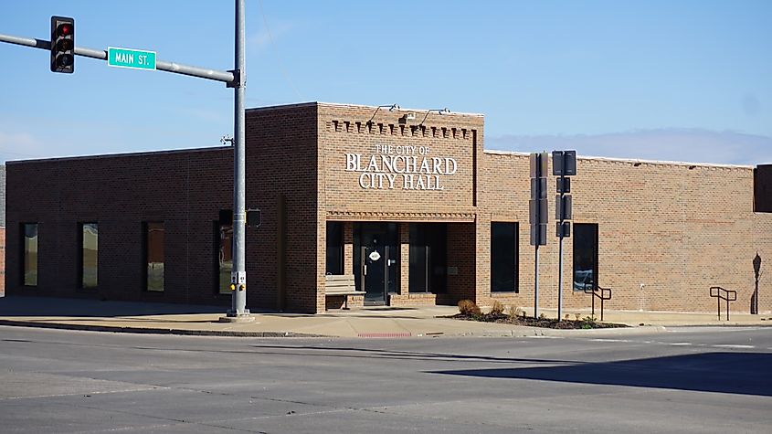 The City Hall in Blanchard, Oklahoma.