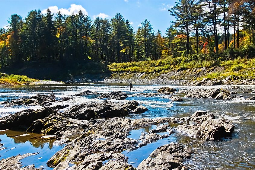 Ottauquechee River near Woodstock, Vermont.