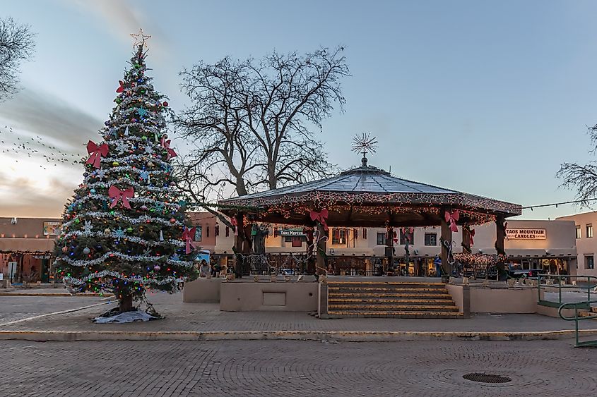 Christmas decorations in Taos, New Mexico