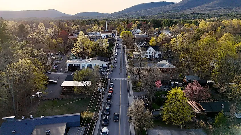 Woodstock New York Aerial Image of Tinker Street