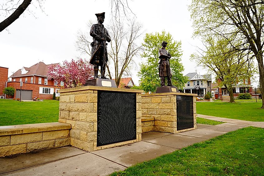 The United States Veterans Memorial Park in Platteville, Wisconsin