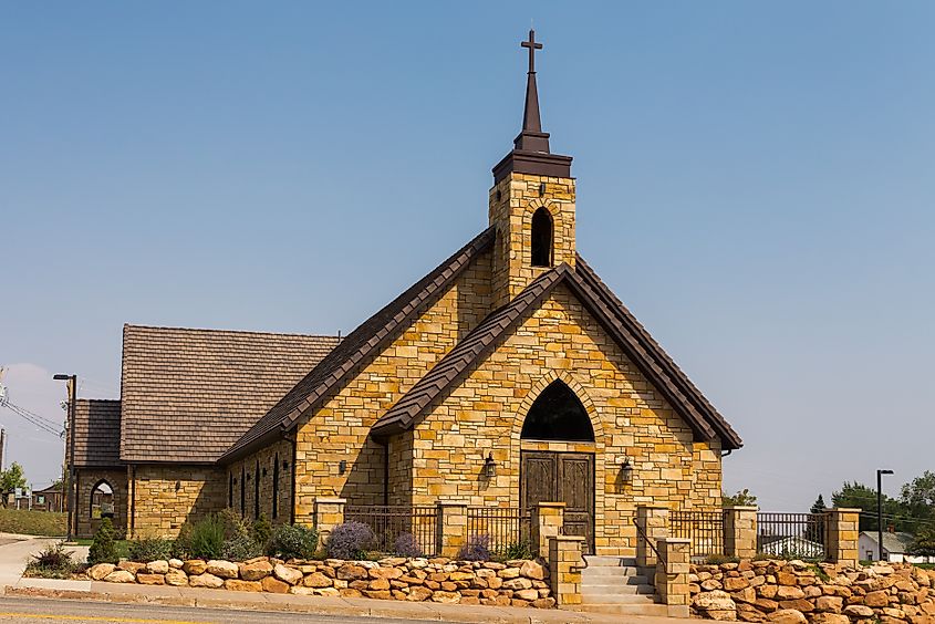 St. Joseph Catholic Church in the town of Monticello, Utah. Editorial credit: Victoria Ditkovsky / Shutterstock.com