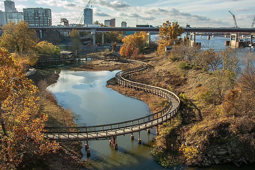 Clinton Presidential Park in Little Rock, Arkansas.