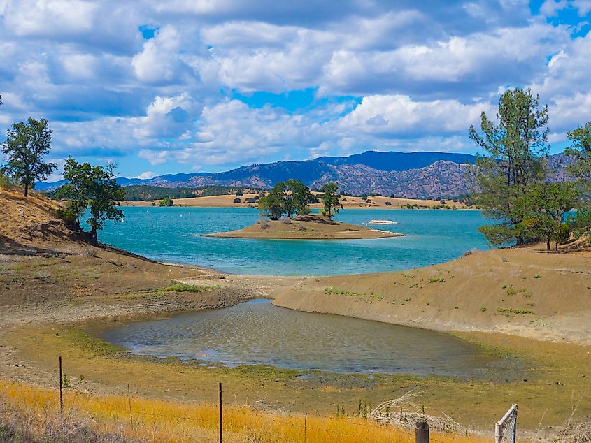 Lake Berryessa, California, on a summer day.