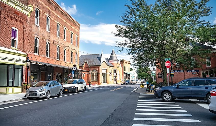 Historic downtown Berlin in Maryland.