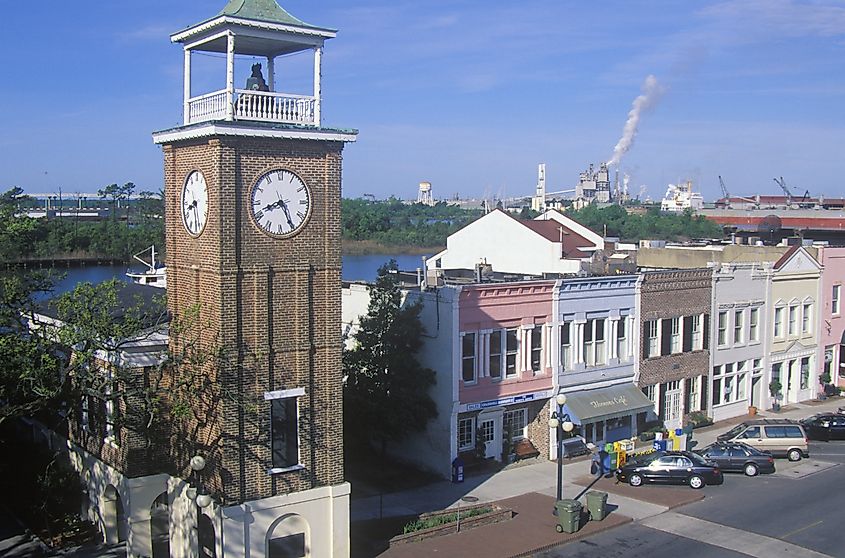 Belltower in central Georgetown, South Carolina.