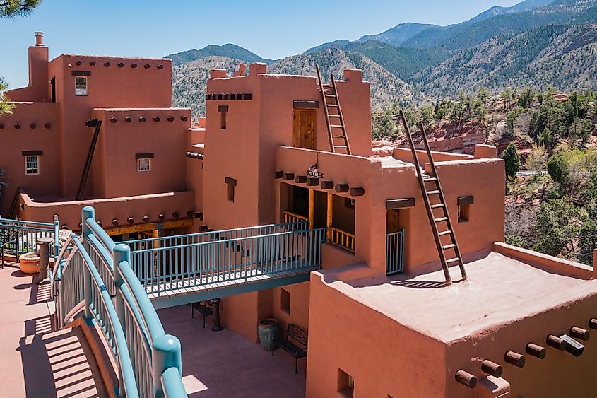 The special Manitou Cliff Dwellings museum at Manitou Springs, Colorado. Editorial credit: Kit Leong / Shutterstock.com