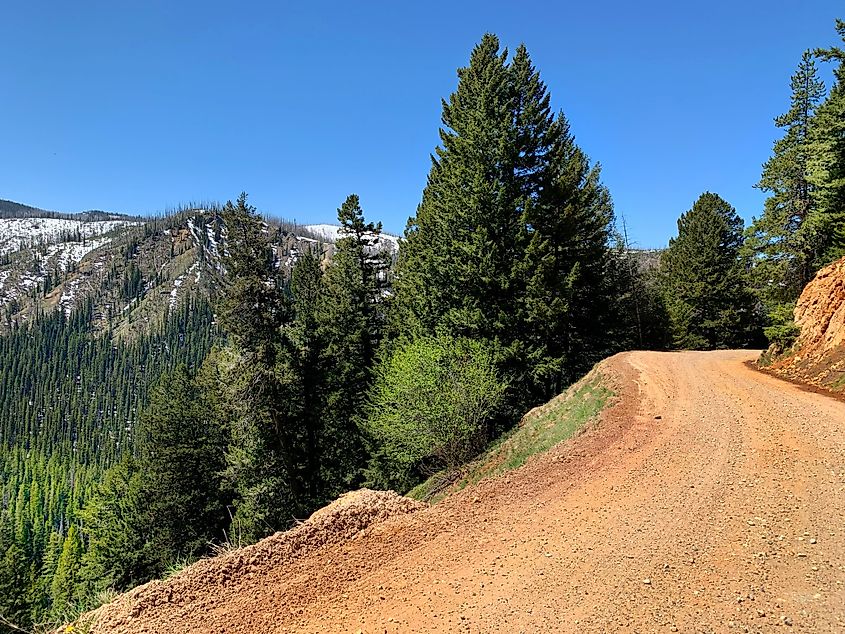 Skalkaho Pass over the Sapphire Mountains in Montana