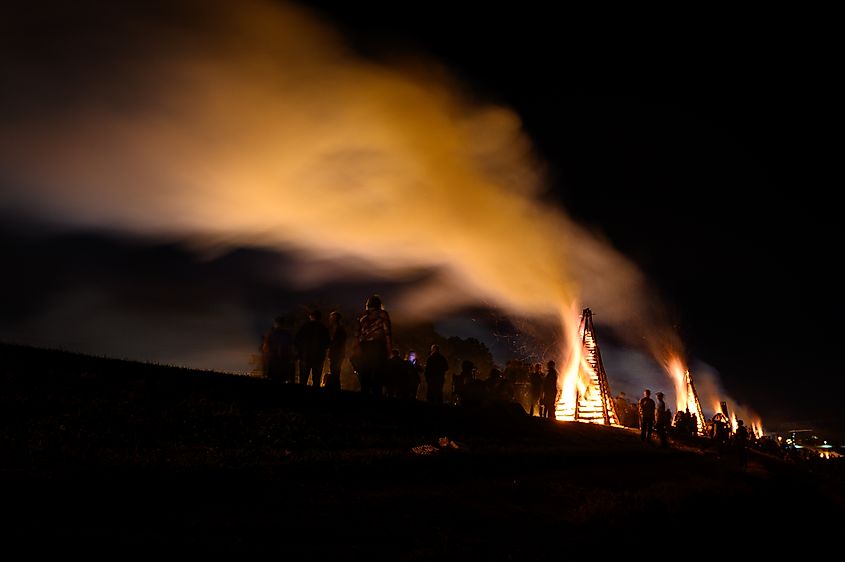 Festival of the Bonfires in Lutcher, Louisiana.