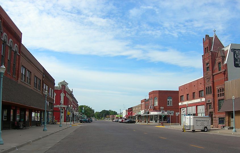 Downtown Red Cloud, Nebraska.