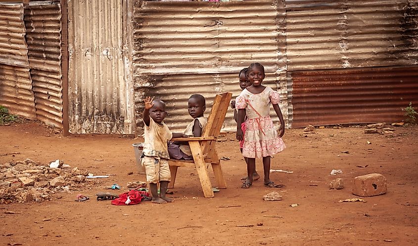 Central African Republic: unidentified kids at streets of Bangui. Shutterstock/sandis sveicers