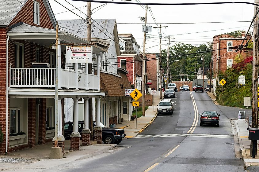 Main Street in Mt. Airy, Maryland.