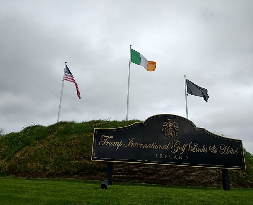 The entrance to the Trump International Golf Links and Hotel.