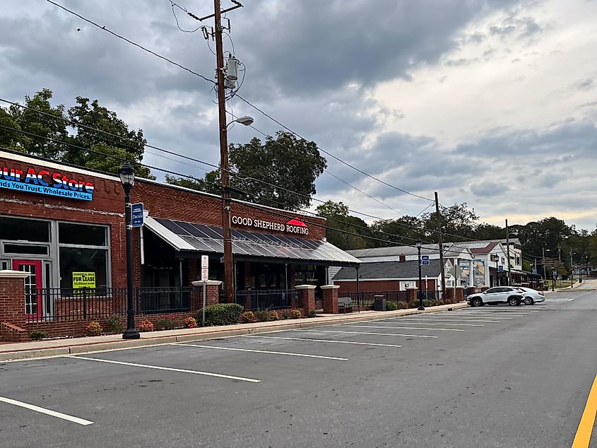 View of downtown Dacula in Georgia.