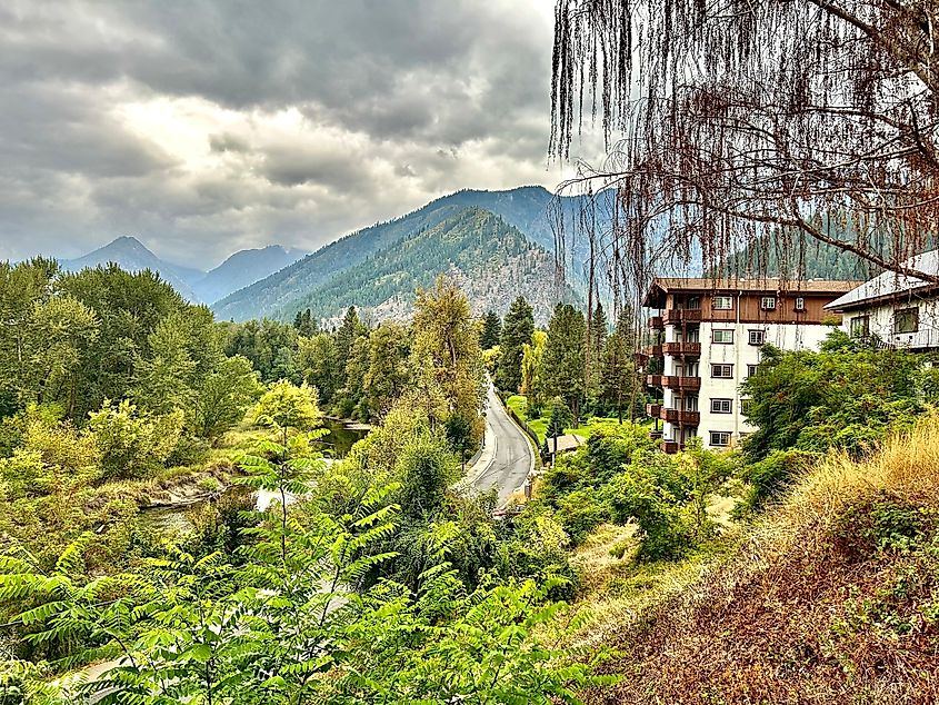 Up, up, up to the mountains near Leavenworth, Washington.