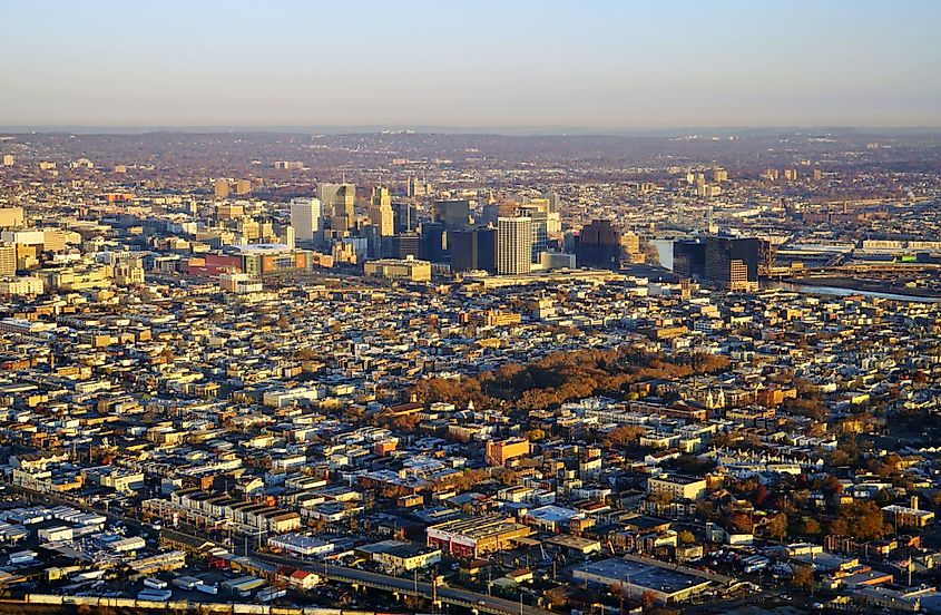 NEWARK, NJ - NOVEMBER 12: A general view of blue and white pom