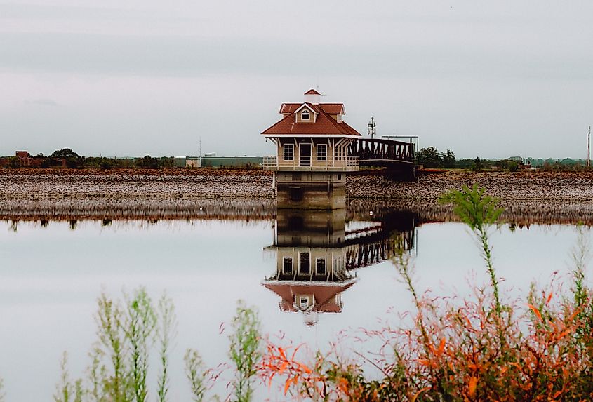 The Newark Reservoir in Newark, Delaware