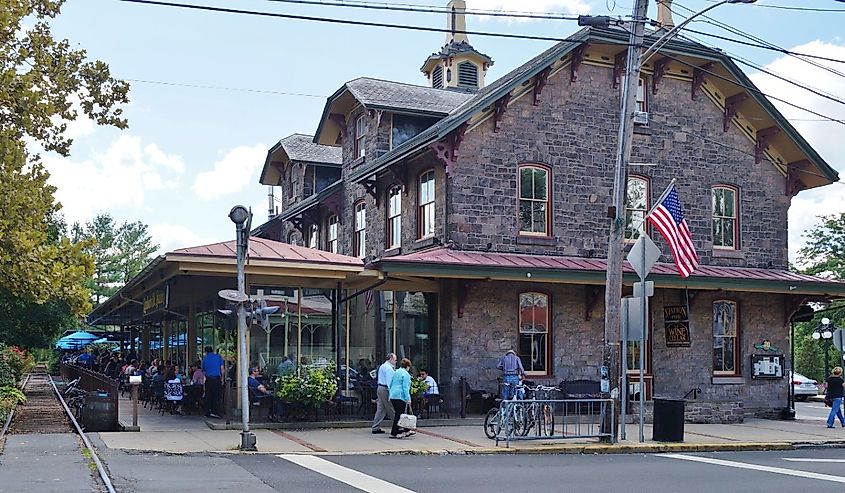 The charming historic town of Lambertville, New Jersey.