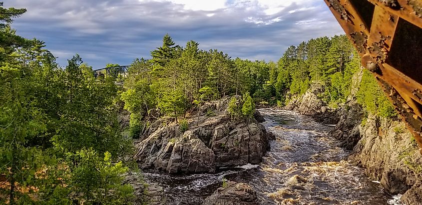 The St. Louis River in Northern Minnesota during the summer.