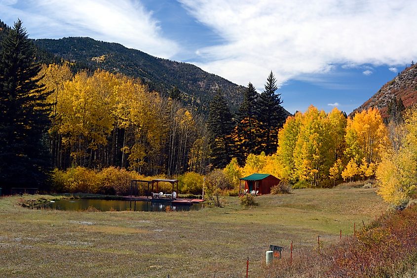 Fall colors in Red River, New Mexico.