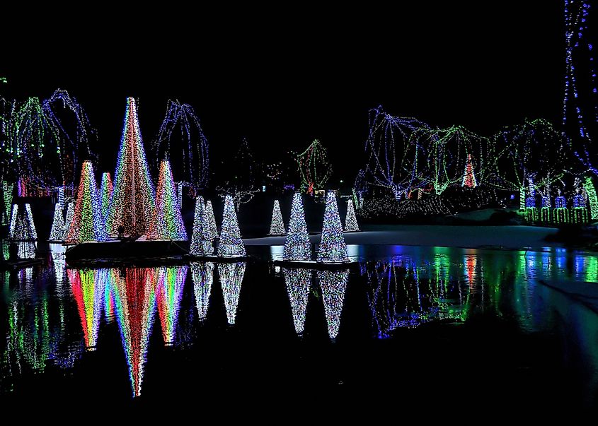 Wild Lights in Columbus Zoo in Ohio. Editorial credit: xxcxxc / Shutterstock.com