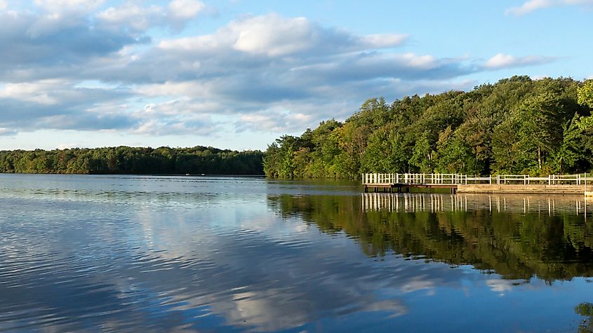 Sunset at Tobyhanna State Park in northeastern Pennsylvania.