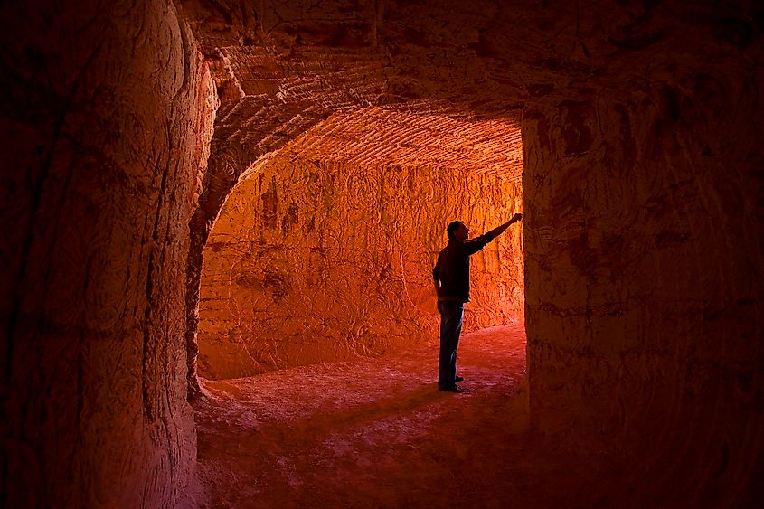 One of the tunnels in Coober Pedy.