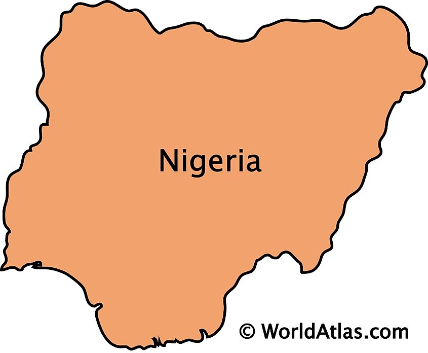 Nigeria In World Outline Map Nigeria Maps & Facts - World Atlas