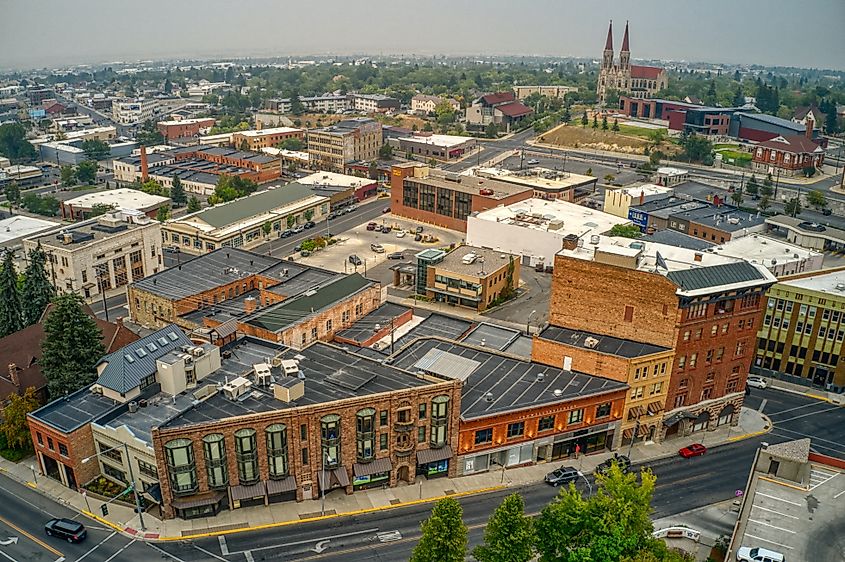 Aerial view of Helena, Montana.