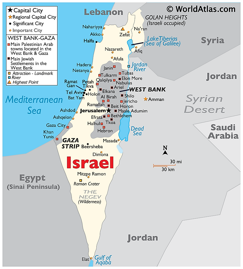 Ancient Israel World Map