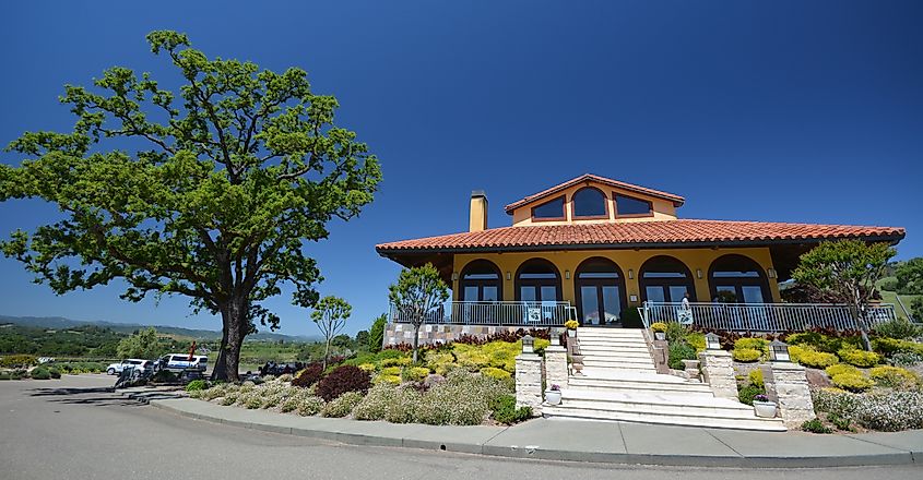 The Hanna Winery & Vineyards in Healdsburg, California.