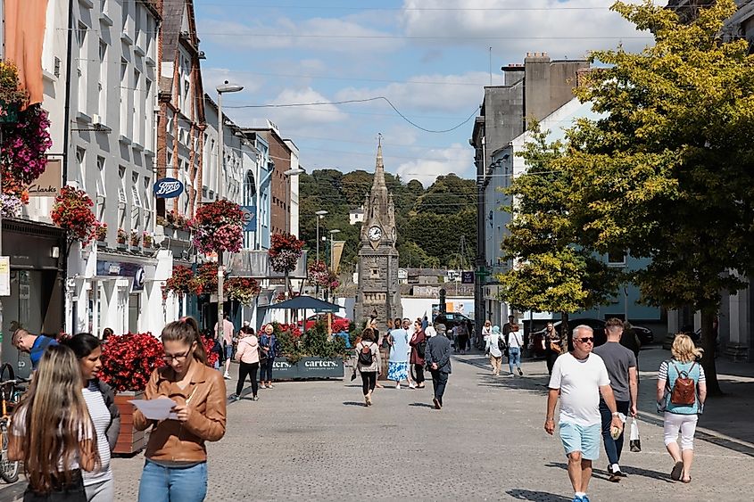 Waterford City, Ireland A view of the clock tower from Brarronstrand Street